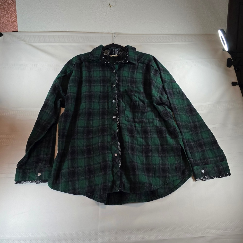 POL Plaid to Paisley Flannel Shirt